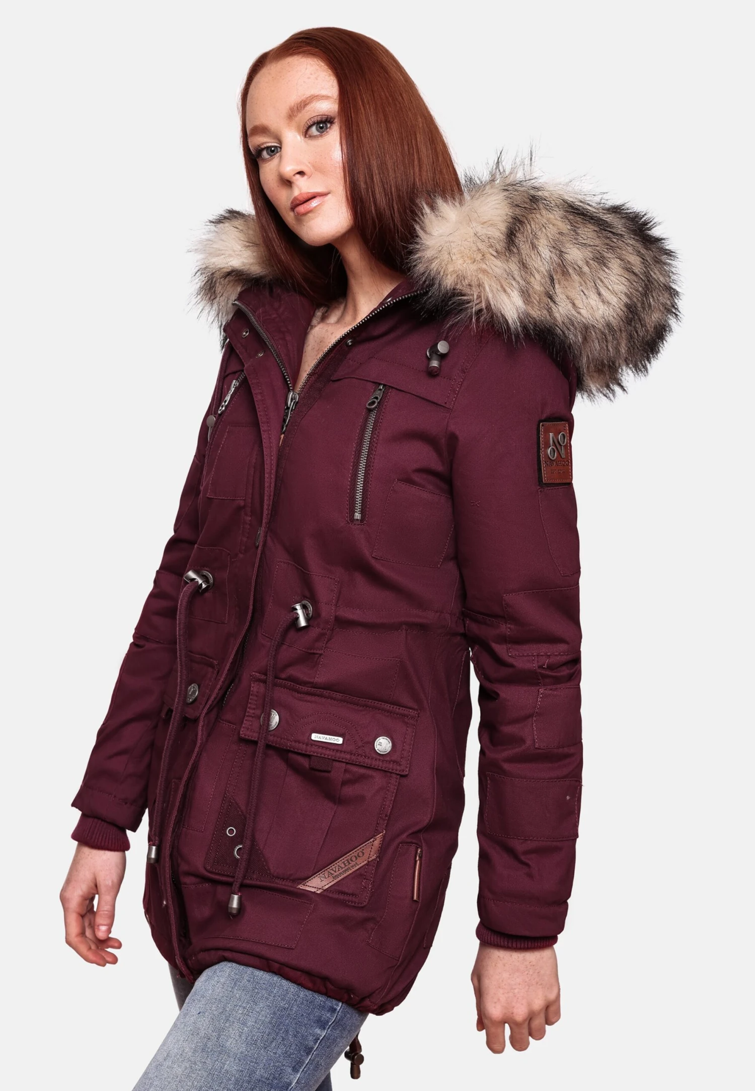 Navahoo Parkas Winterparka Honigfee Dames Bordeaux 11 Navahoo Parkas Winterparka Honigfee Dames Bordeaux - Afbeelding 9