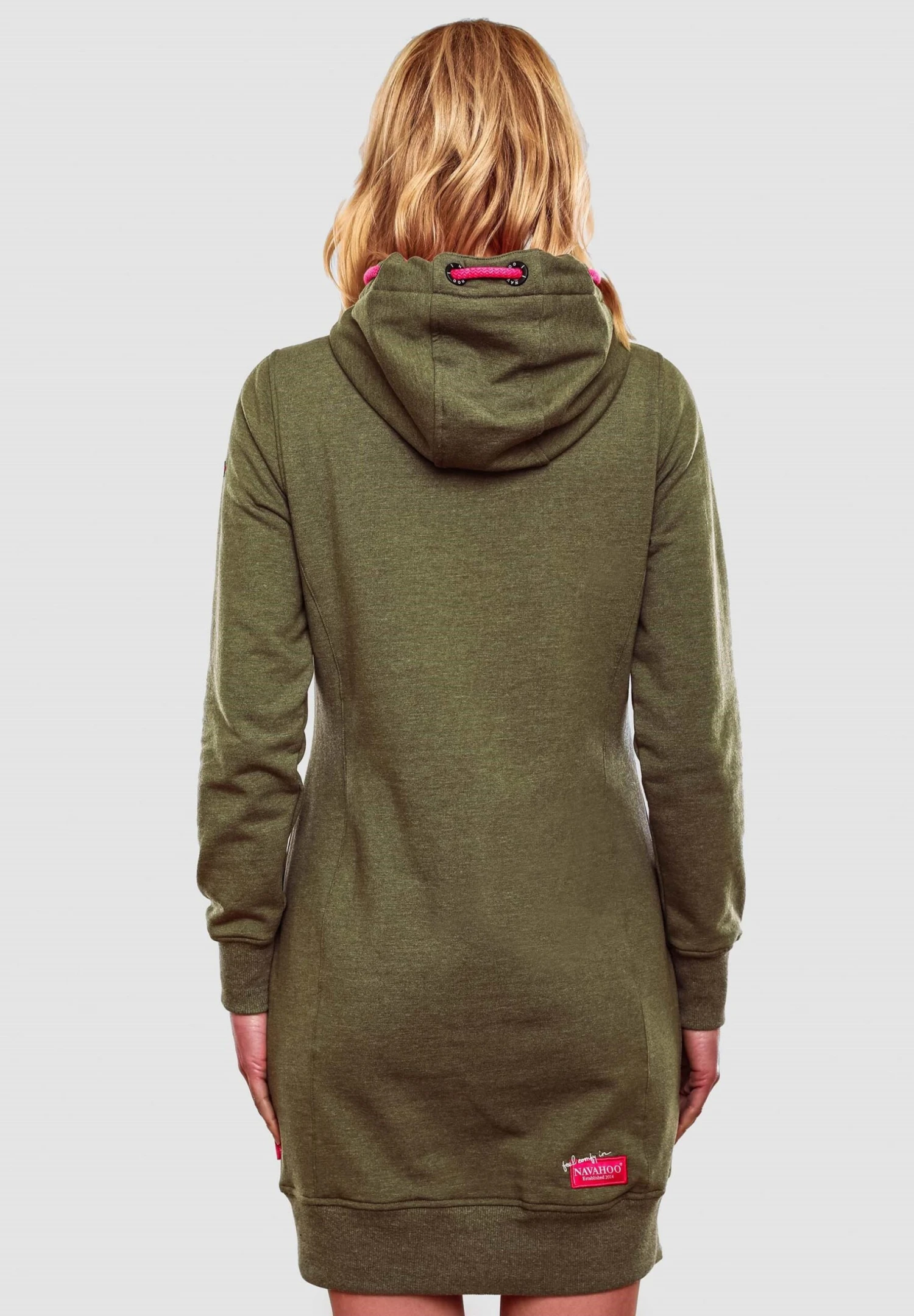 Navahoo Jurk - Dusty Olive Melange 4 Navahoo Jurk - Dusty Olive Melange - Afbeelding 2