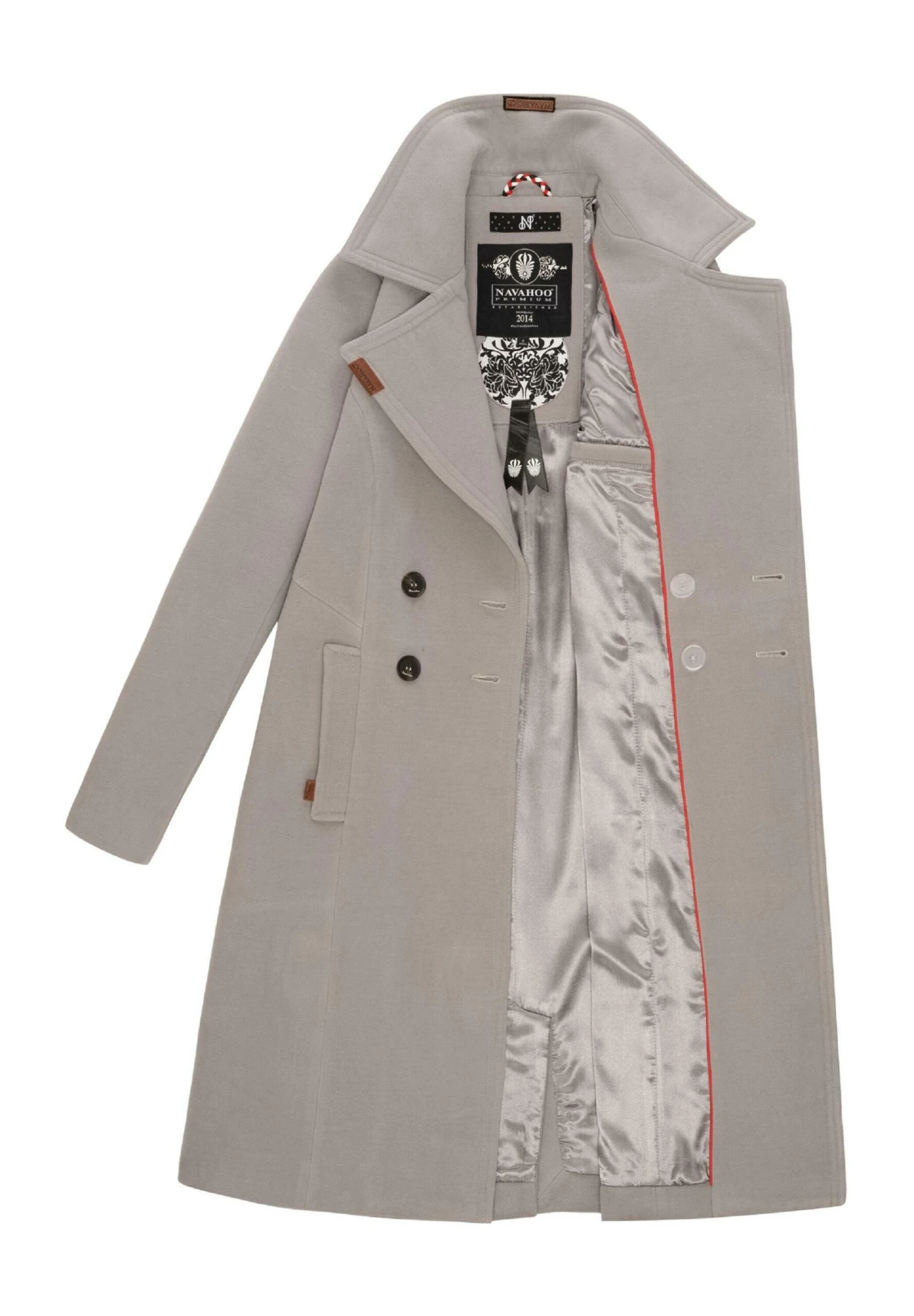 Navahoo Wooly - Halflange Jas - Zinc Grey 5 Navahoo Wooly - Halflange Jas - Zinc Grey - Afbeelding 3