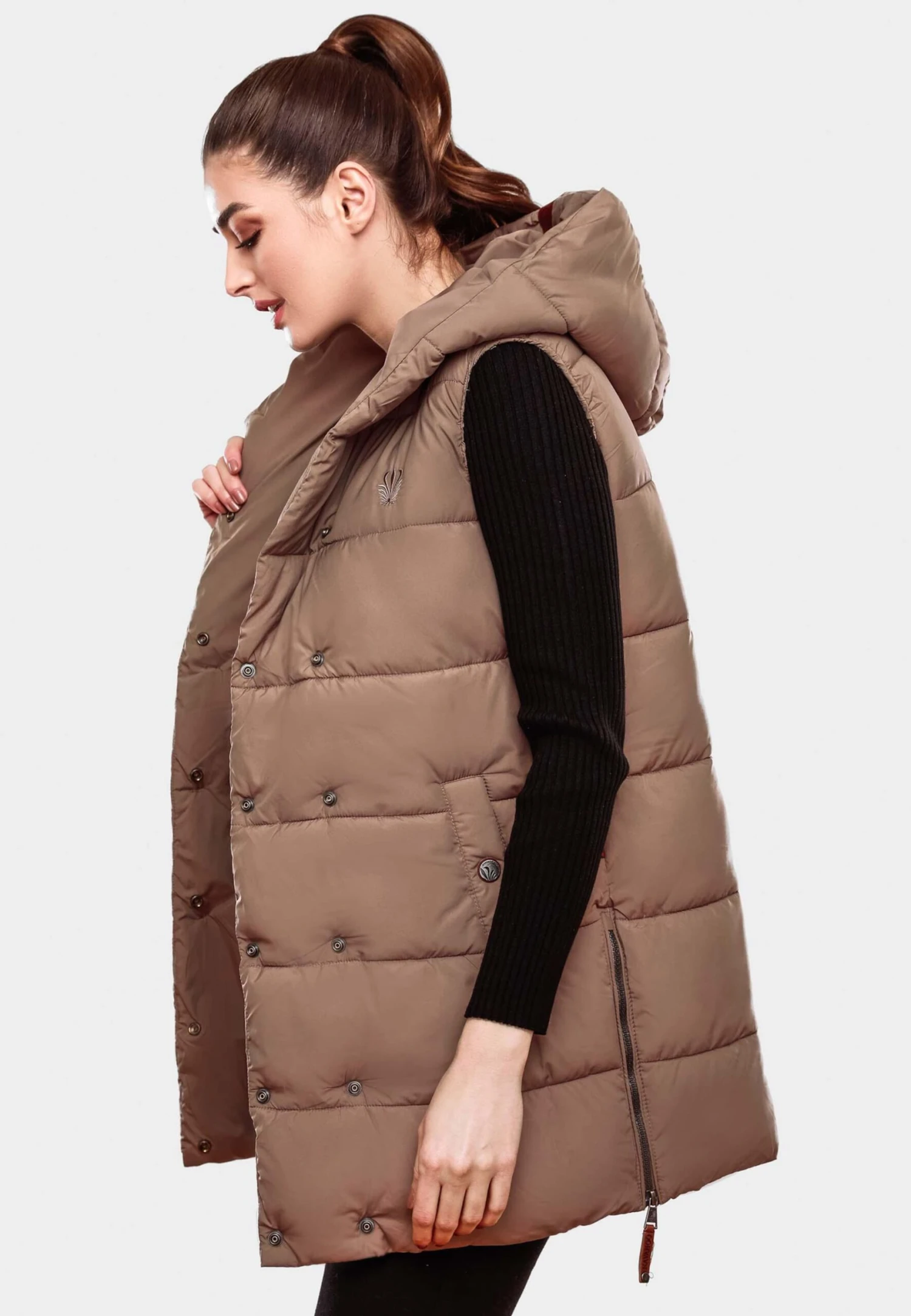 Navahoo Bodywarmers Bodywarmer Madilynaa Dames Taupe 10 Navahoo Bodywarmers Bodywarmer Madilynaa Dames Taupe - Afbeelding 8