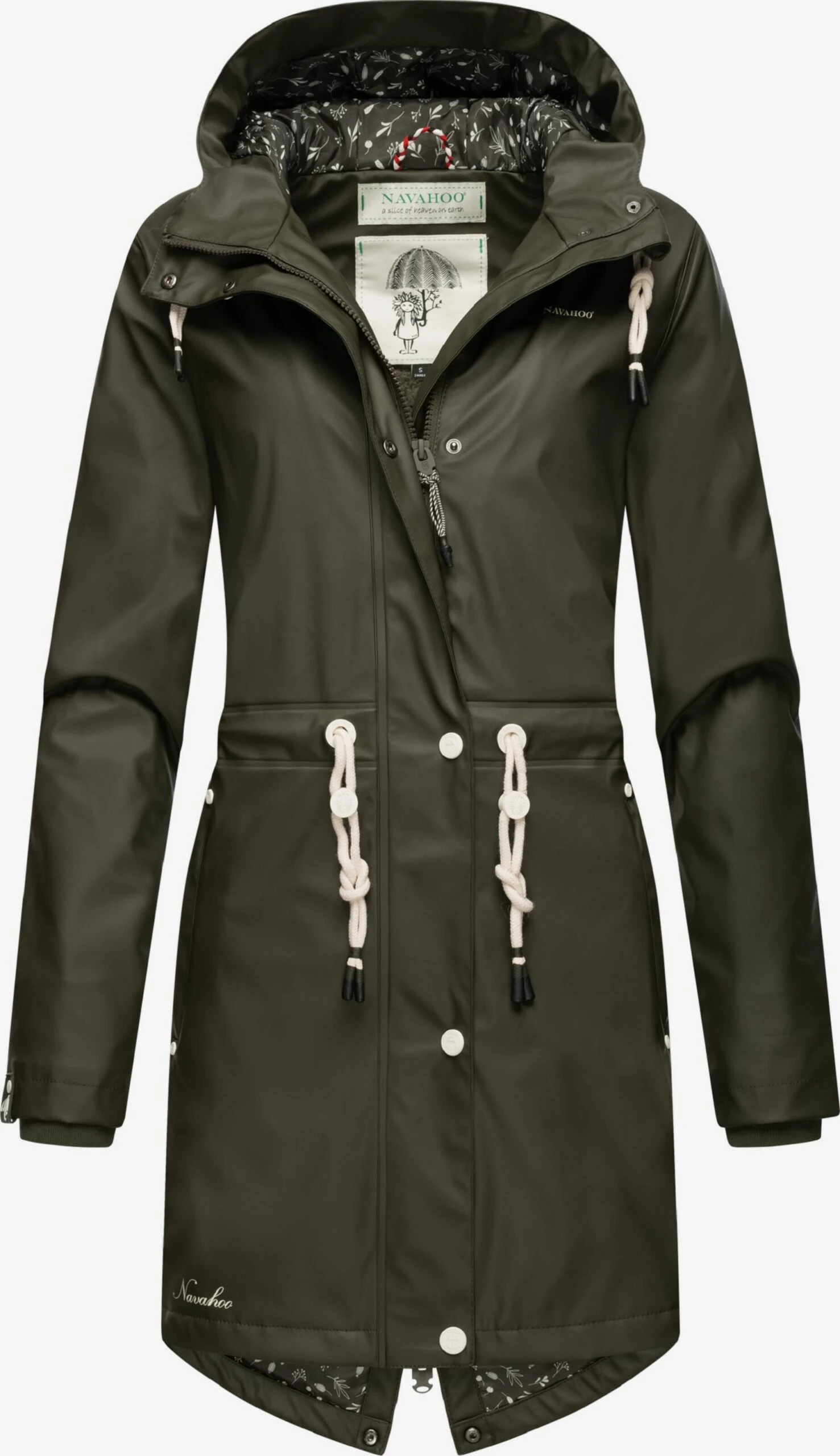 Navahoo Outdoor Jassen Functionele Jas Flower Of Ocean Dames Kaki 6 Navahoo Outdoor Jassen Functionele Jas Flower Of Ocean Dames Kaki - Afbeelding 4