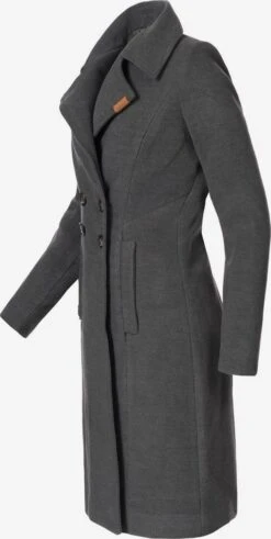 Navahoo Wintermantels Wintermantel Wooly Dames Antraciet -Navahoo ae785def3d3c161d5b28617b6b0d1242
