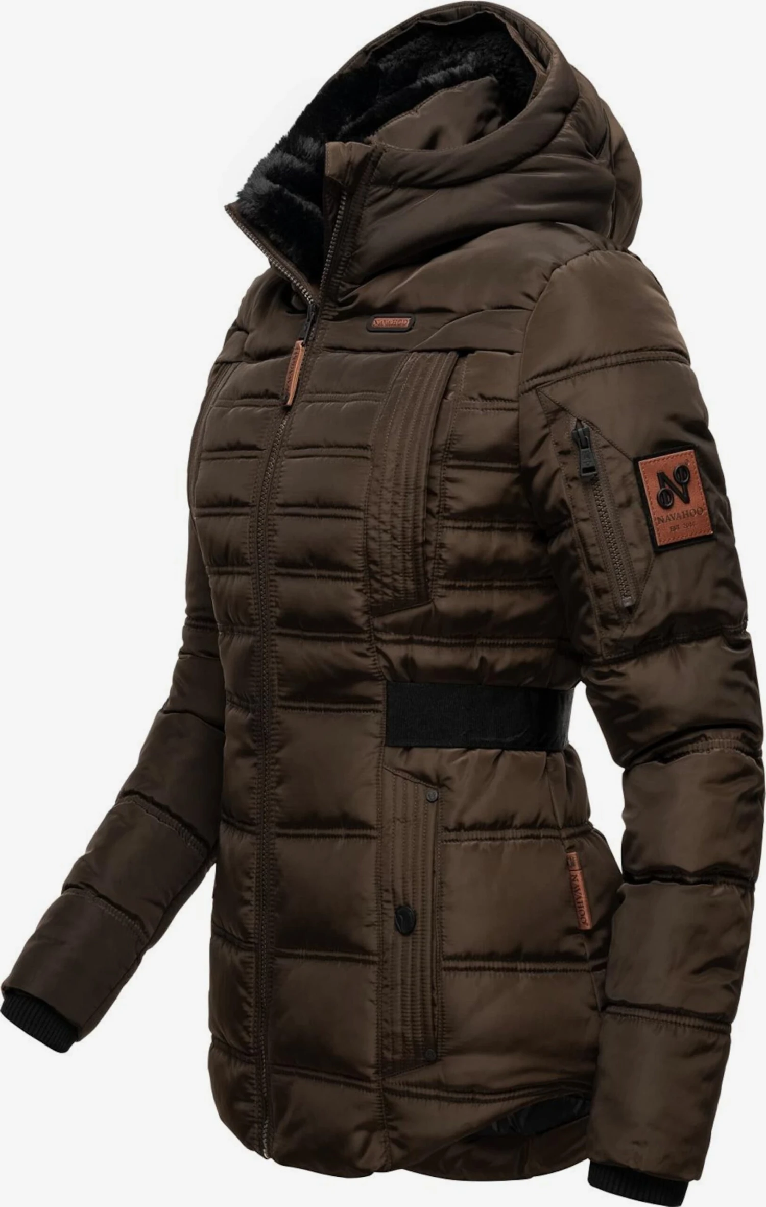 Navahoo Winterjassen Winterjas Melikaa Dames Chocoladebruin 4 Navahoo Winterjassen Winterjas Melikaa Dames Chocoladebruin - Afbeelding 2