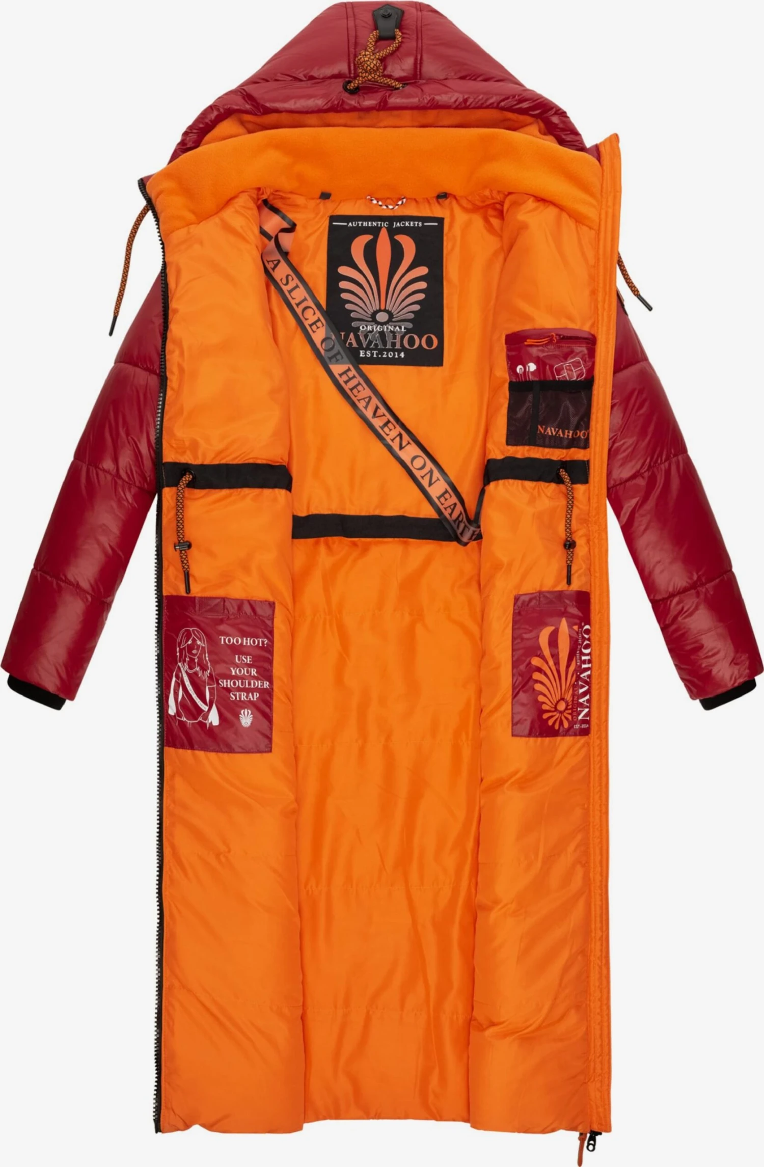 Navahoo Wintermantels Wintermantel Dames Rood 7 Navahoo Wintermantels Wintermantel Dames Rood - Afbeelding 5