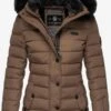 Navahoo Winterjassen Winterjas Milianaa Dames Sepia -Navahoo b2968b373f98abdb68032990b9c8b0ff
