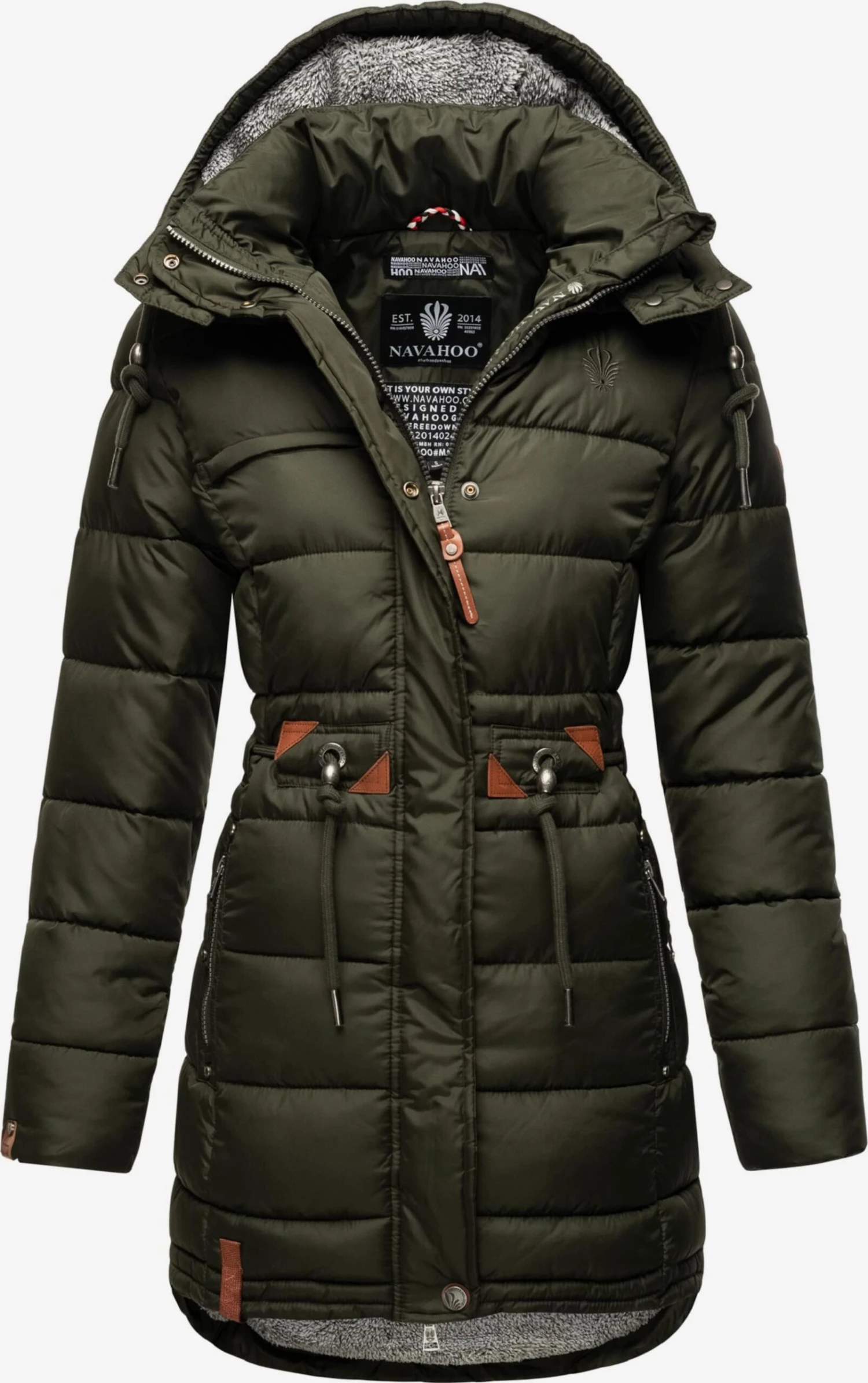 Navahoo Wintermantels Wintermantel Daliee Dames Donkergroen 3 Navahoo Wintermantels Wintermantel Daliee Dames Donkergroen