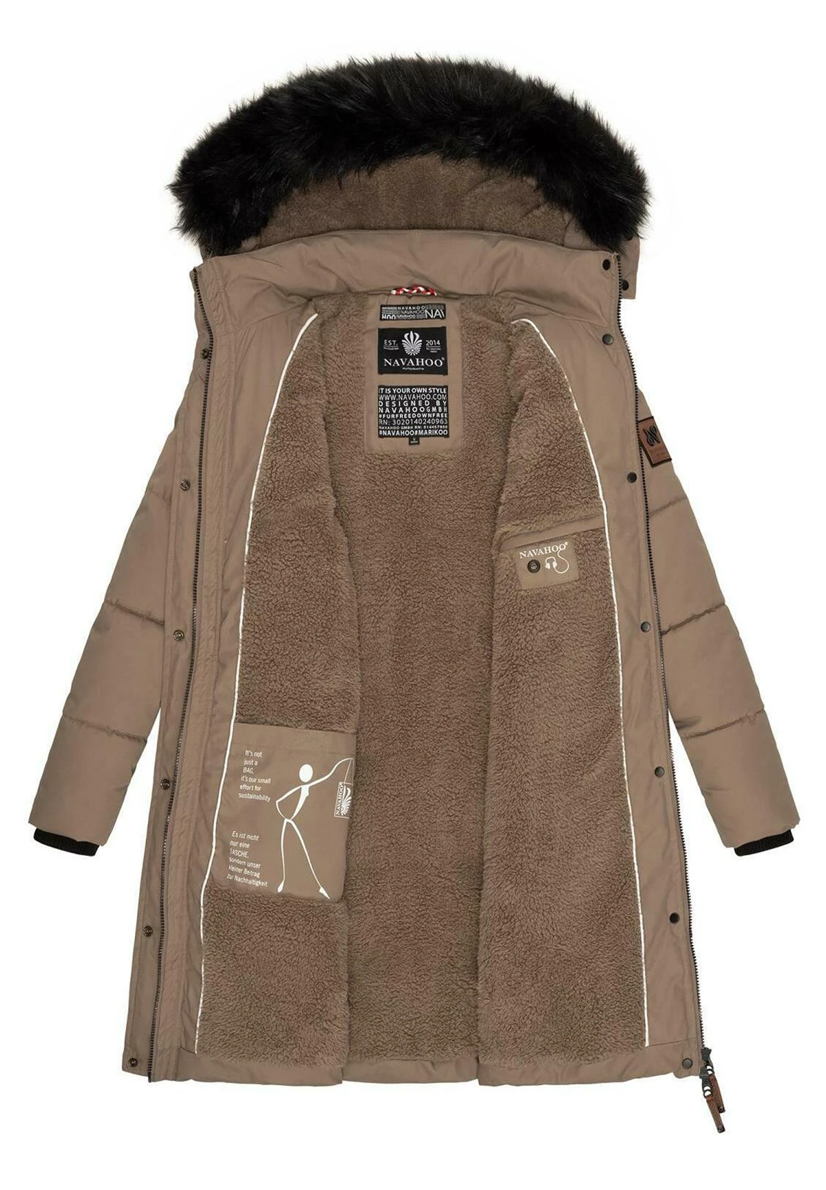 Navahoo Winterjas - Taupe 7 Navahoo Winterjas - Taupe - Afbeelding 5