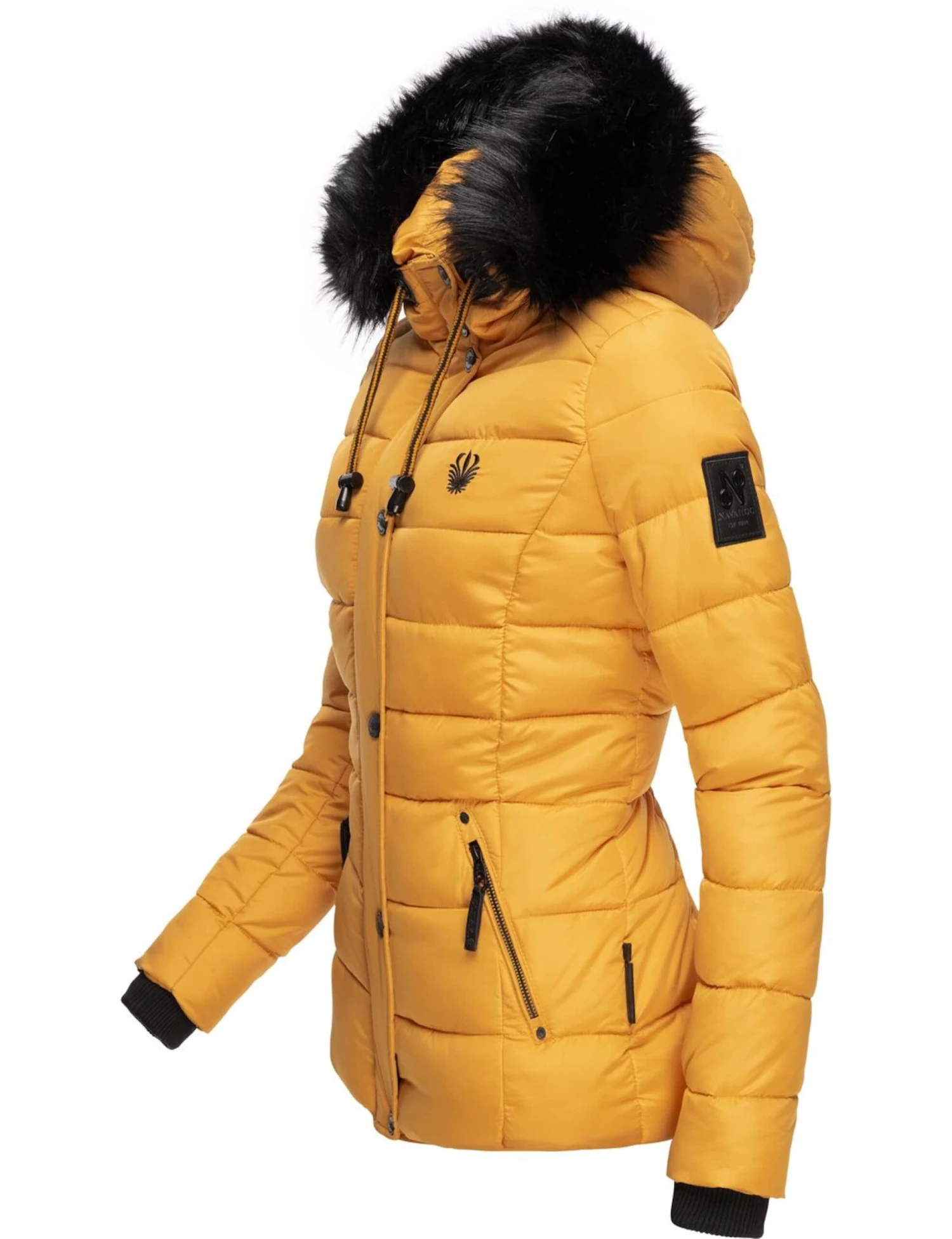 Navahoo Winterjassen Winterjas Zuckerbiene Dames Geel 6 Navahoo Winterjassen Winterjas Zuckerbiene Dames Geel - Afbeelding 4