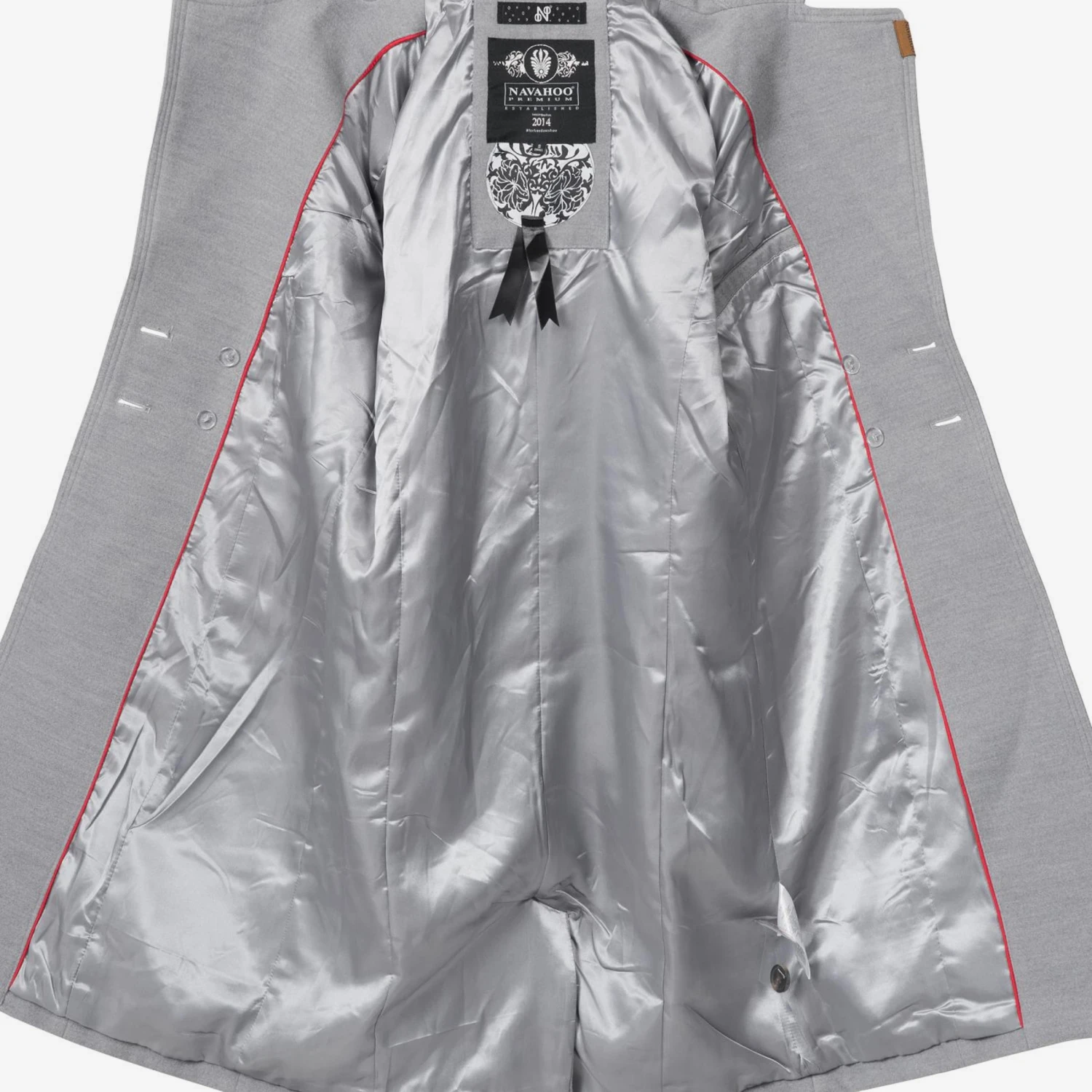 Navahoo Wintermantels Wintermantel Wooly Dames Lichtgrijs 6 Navahoo Wintermantels Wintermantel Wooly Dames Lichtgrijs - Afbeelding 4