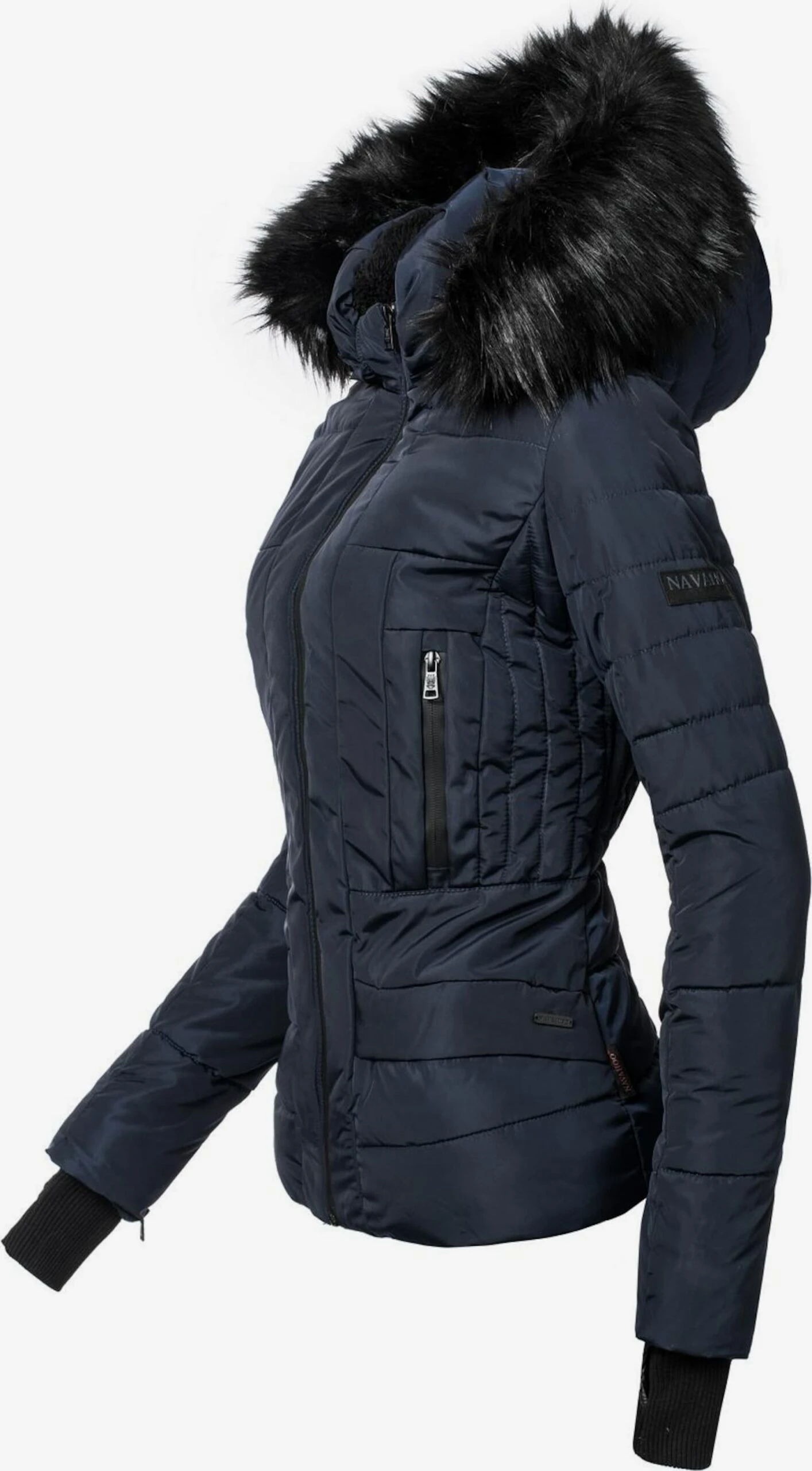 Navahoo Winterjassen Winterjas Adele Dames Donkerblauw 4 Navahoo Winterjassen Winterjas Adele Dames Donkerblauw - Afbeelding 2