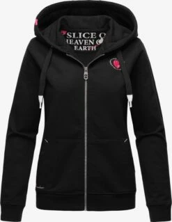 Navahoo Sweatvesten Sweatvest Cremetörtchen Dames Zwart