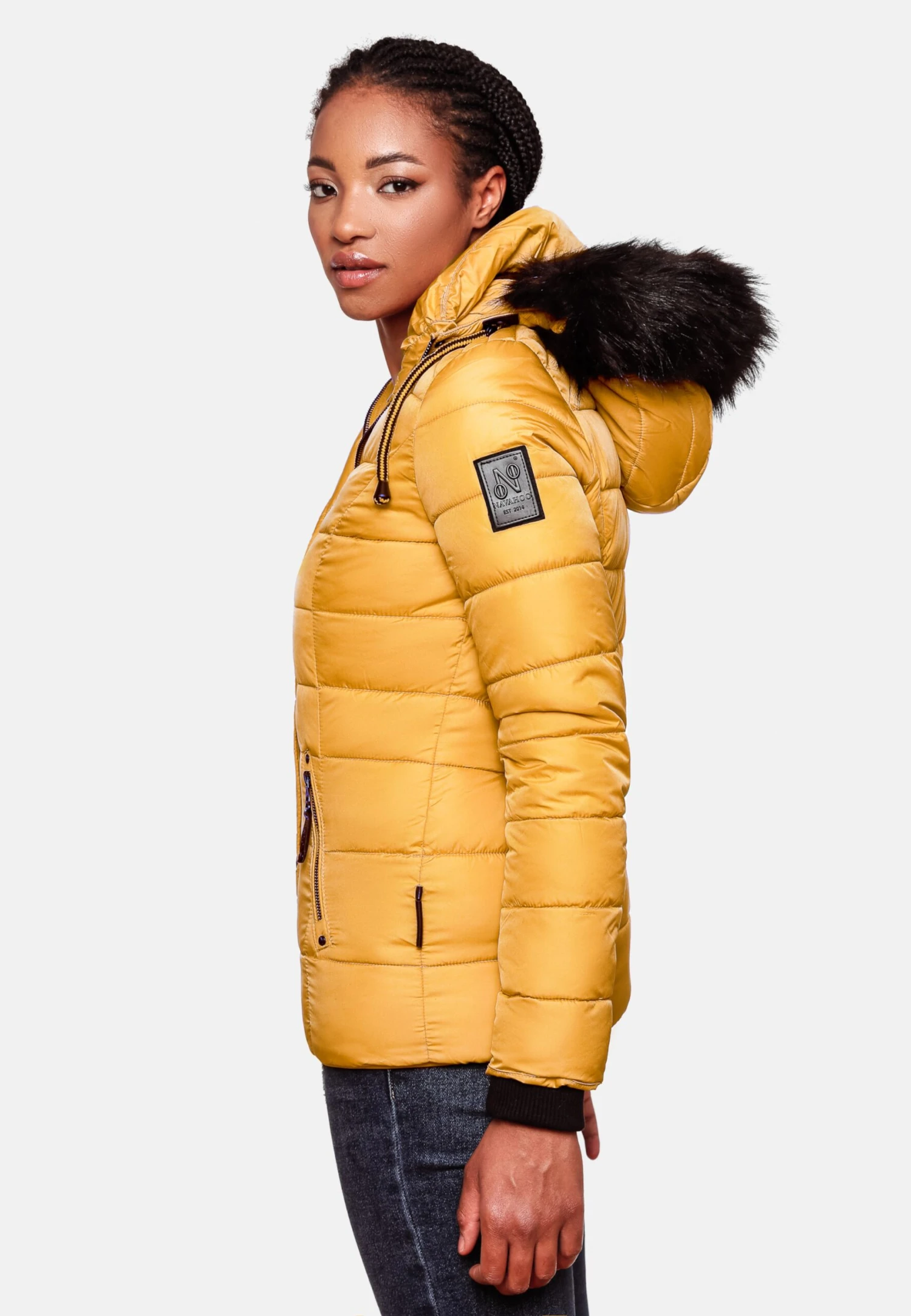 Navahoo Winterjassen Winterjas Zuckerbiene Dames Geel 5 Navahoo Winterjassen Winterjas Zuckerbiene Dames Geel - Afbeelding 3