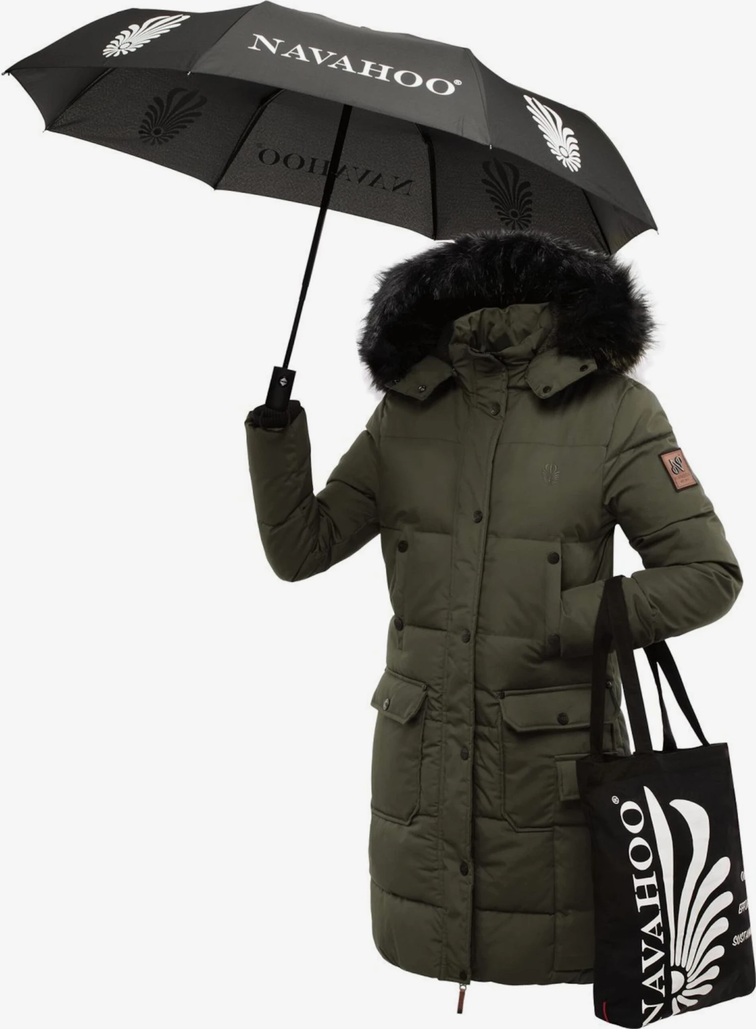 Navahoo Wintermantels Wintermantel Cosimaa Dames Antraciet 8 Navahoo Wintermantels Wintermantel Cosimaa Dames Antraciet - Afbeelding 6