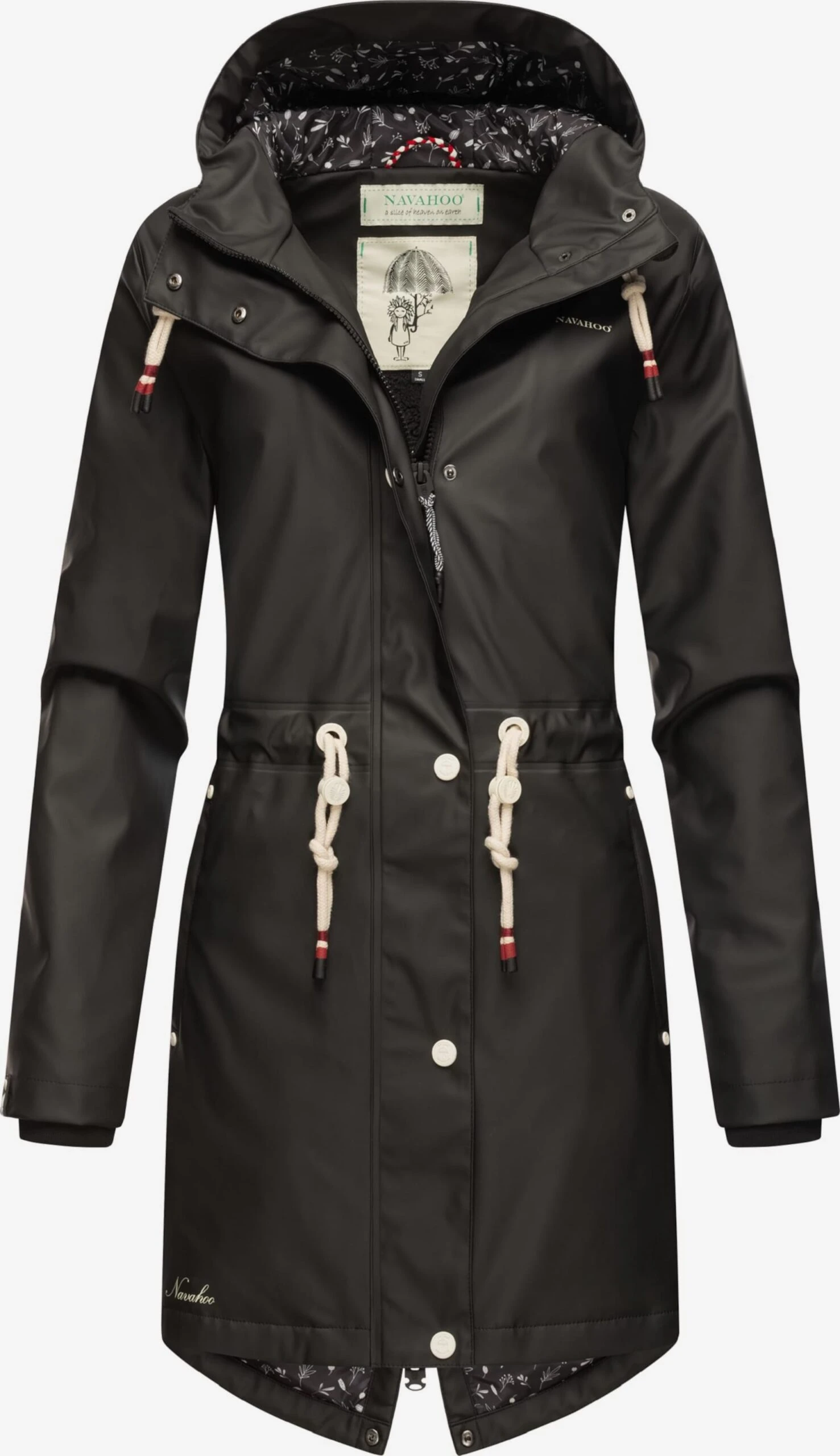 Navahoo Regenjassen Functionele Jas Flower Of Ocean Dames Zwart 5 Navahoo Regenjassen Functionele Jas Flower Of Ocean Dames Zwart - Afbeelding 4