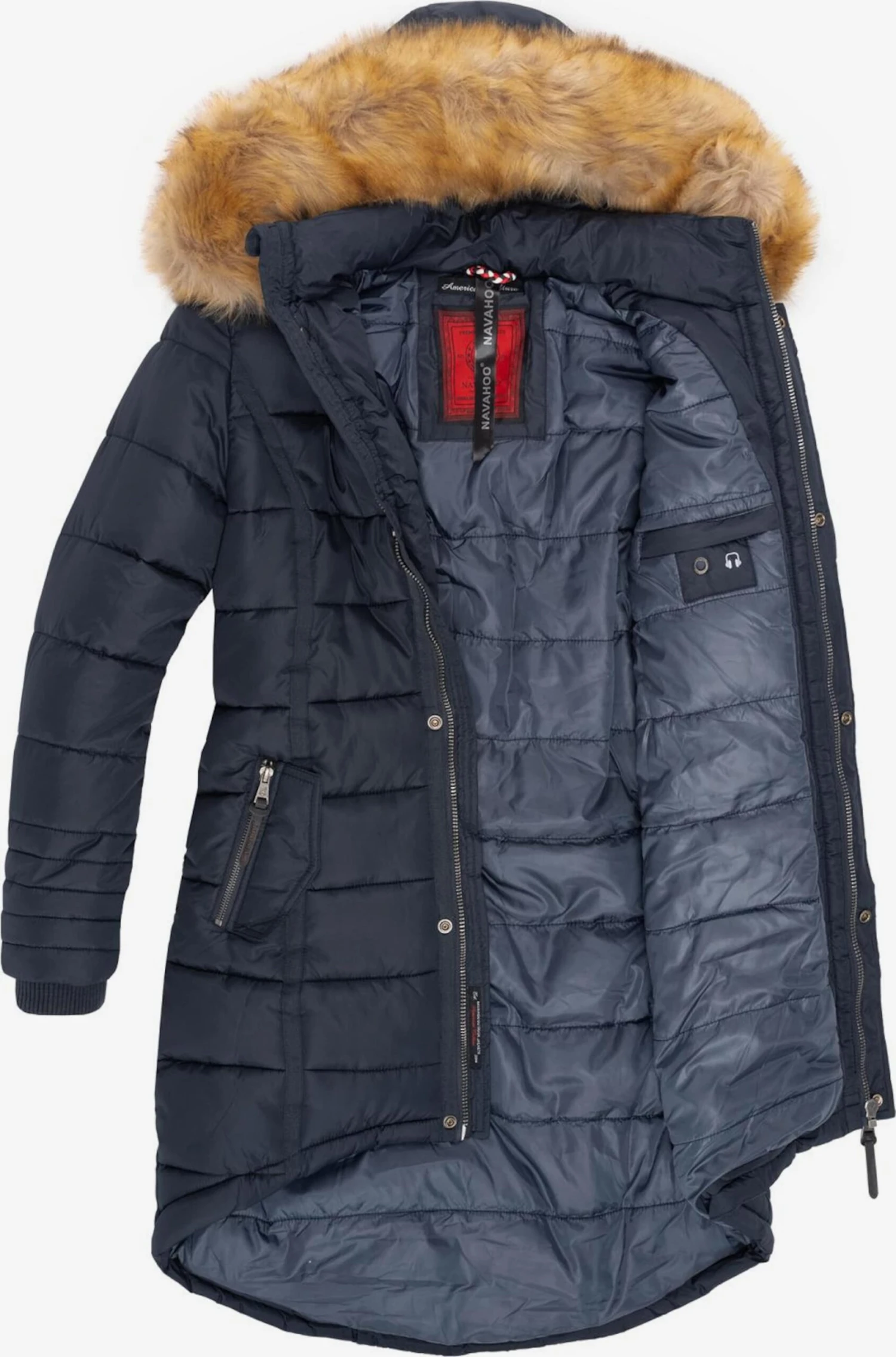Navahoo Wintermantels Wintermantel Papaya Dames Donkerblauw 7 Navahoo Wintermantels Wintermantel Papaya Dames Donkerblauw - Afbeelding 5