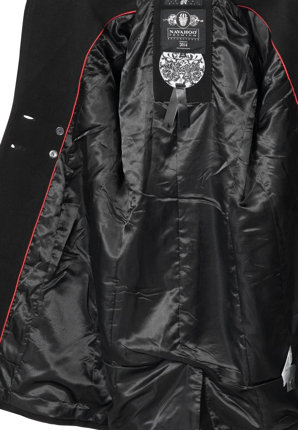 Navahoo Wooly - Halflange Jas - Black 8 Navahoo Wooly - Halflange Jas - Black - Afbeelding 6