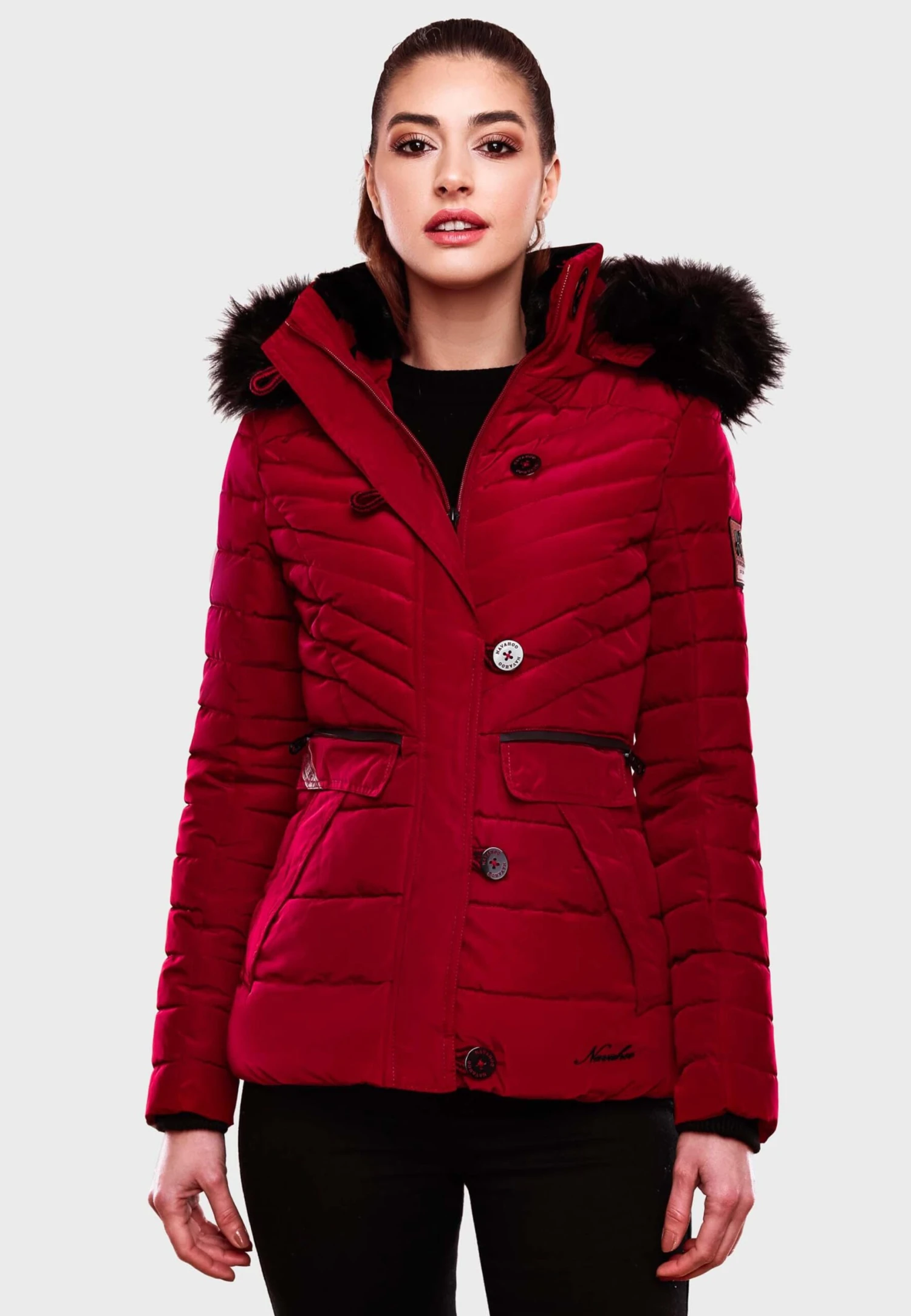 Navahoo Winterjassen Winterjas Wisteriaa Dames Vuurrood 8 Navahoo Winterjassen Winterjas Wisteriaa Dames Vuurrood - Afbeelding 6