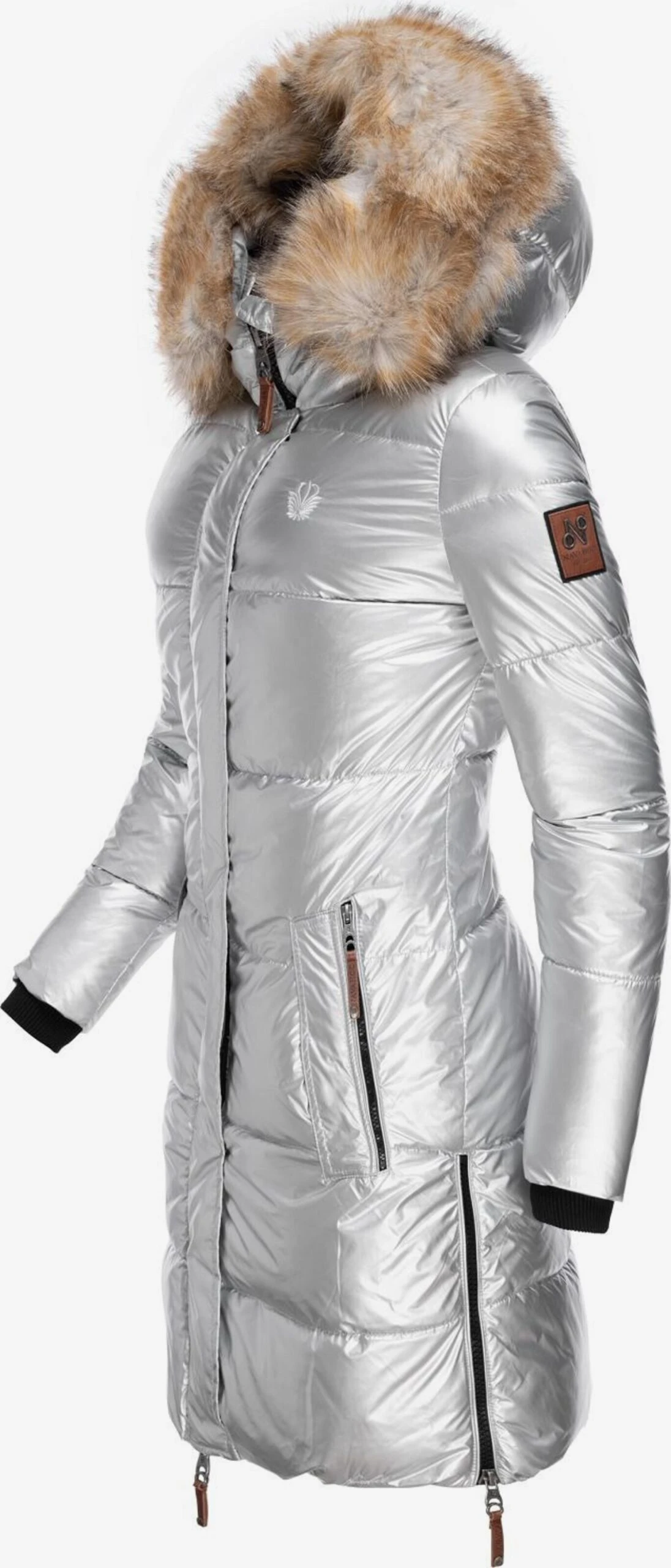 Navahoo Wintermantels Wintermantel Halina Dames Zilver 4 Navahoo Wintermantels Wintermantel Halina Dames Zilver - Afbeelding 2