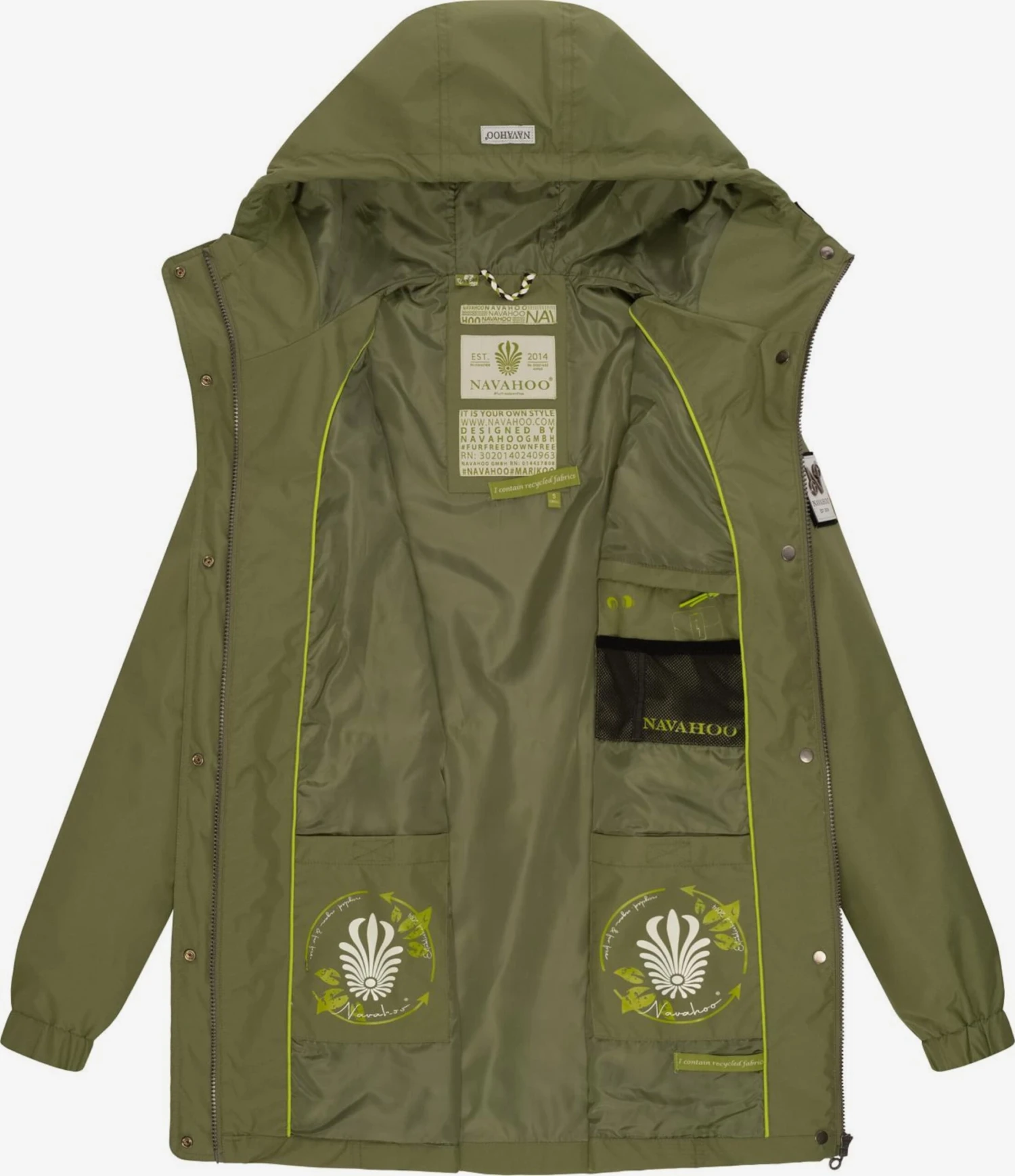 Navahoo Parkas Tussenparka Neophee Dames Olijfgroen 7 Navahoo Parkas Tussenparka Neophee Dames Olijfgroen - Afbeelding 5