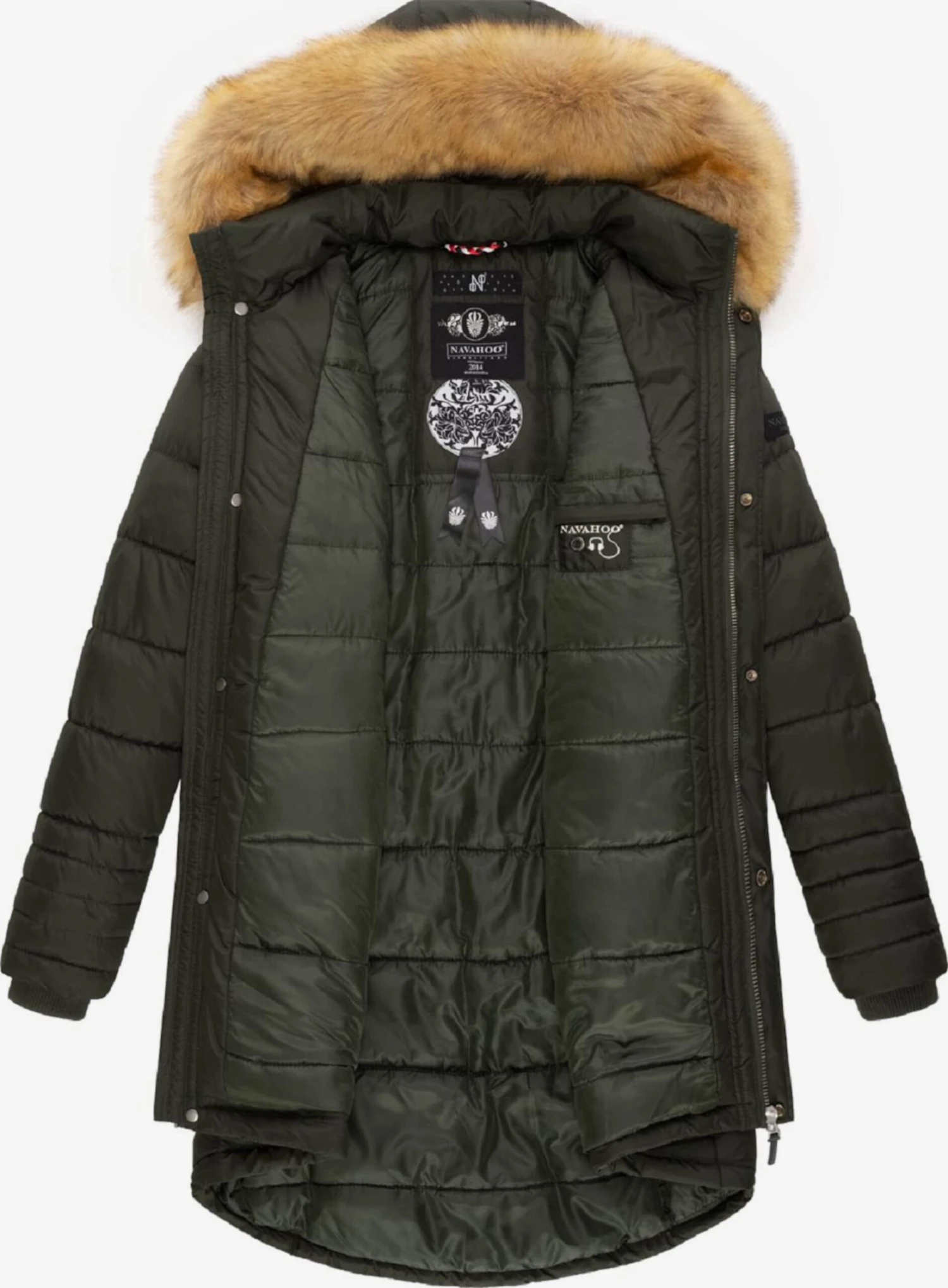 Navahoo Wintermantels Wintermantel Papaya Dames Olijfgroen 7 Navahoo Wintermantels Wintermantel Papaya Dames Olijfgroen - Afbeelding 5