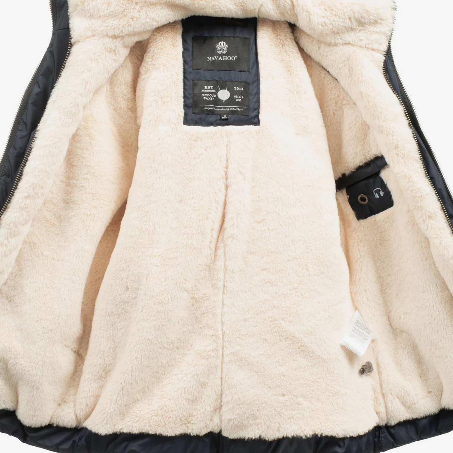 Navahoo Winterjassen Winterjas Megan Dames Donkerblauw 8 Navahoo Winterjassen Winterjas Megan Dames Donkerblauw - Afbeelding 6