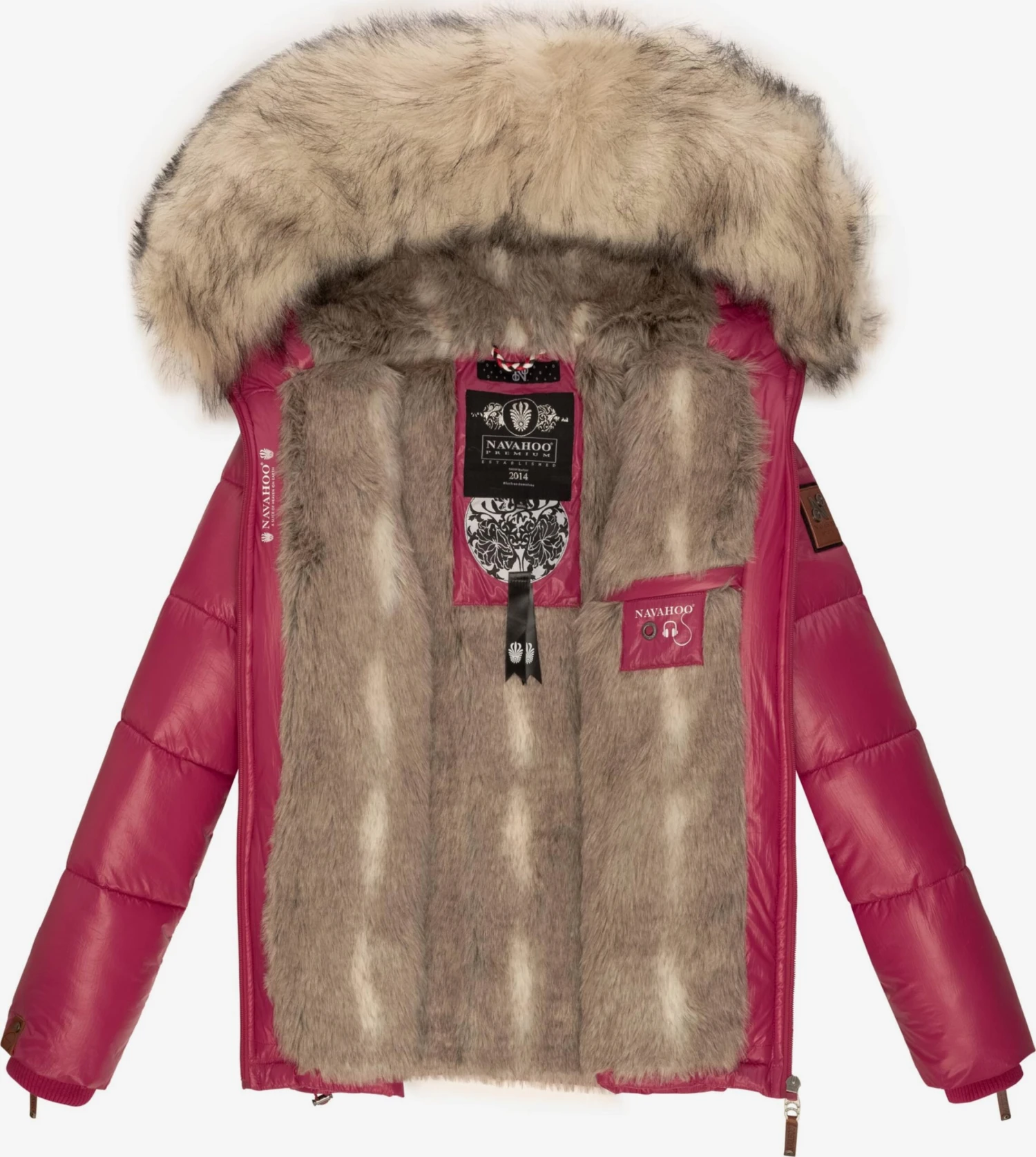 Navahoo Winterjassen Winterjas Tikunaa Dames Fuchsia 7 Navahoo Winterjassen Winterjas Tikunaa Dames Fuchsia - Afbeelding 5