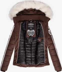 Navahoo Winterjassen Winterjas Khingaas Dames Kastanjebruin -Navahoo e947e3f8d23b213311b161b3dff7e375