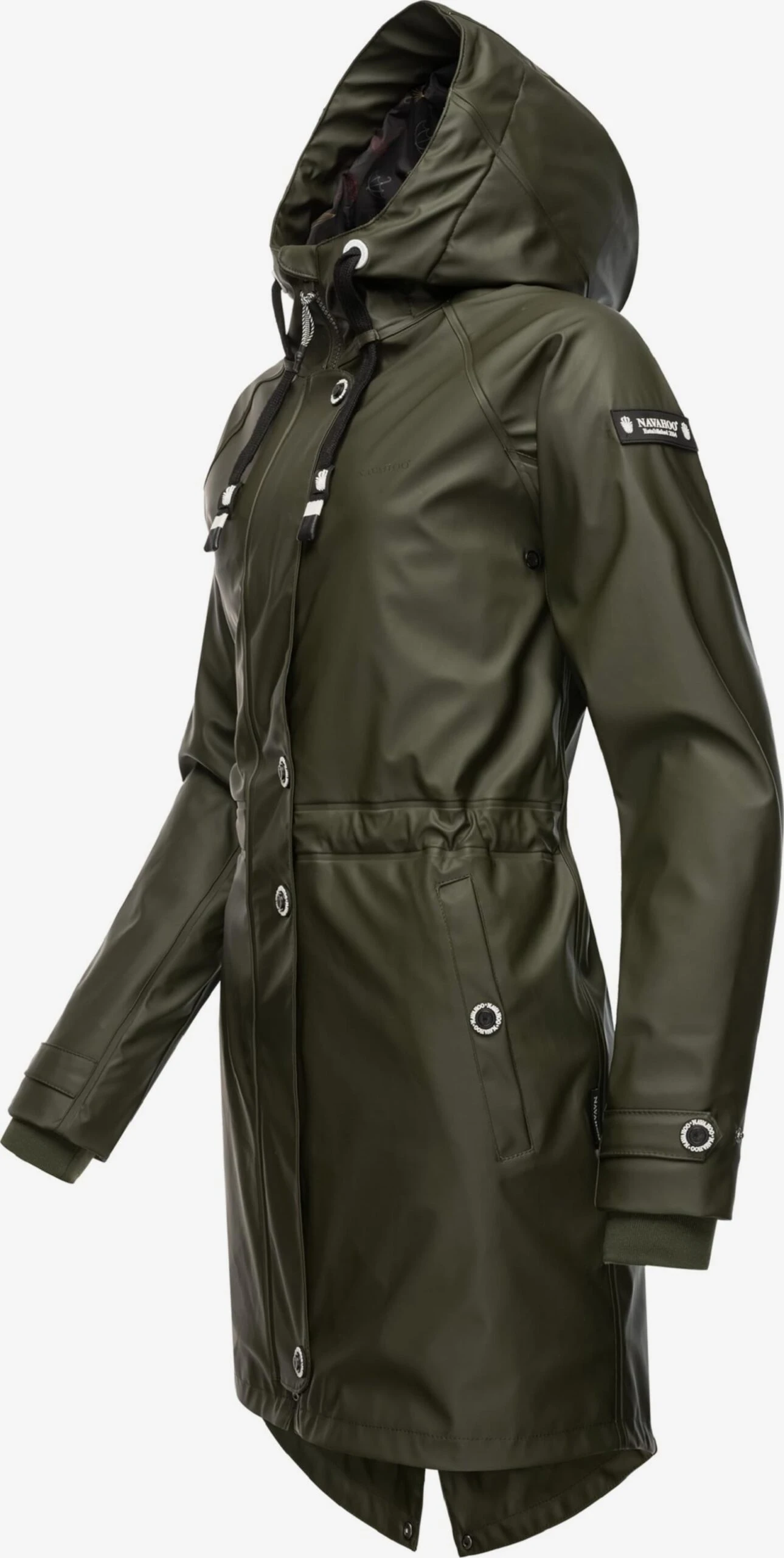 Navahoo Regenmantels Functionele Mantel Rainy Flower Dames Kaki 4 Navahoo Regenmantels Functionele Mantel Rainy Flower Dames Kaki - Afbeelding 2