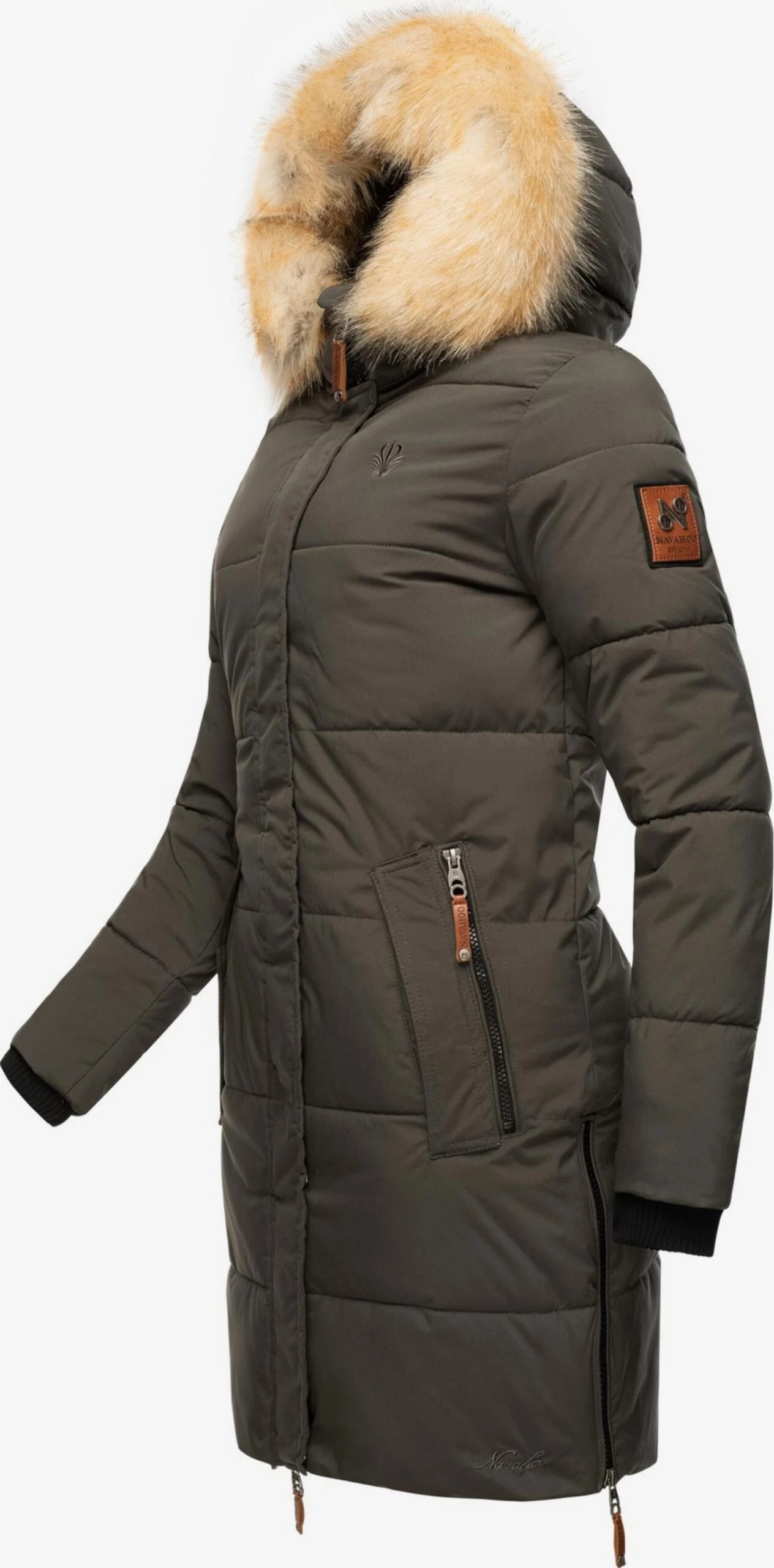 Navahoo Wintermantels Wintermantel Halina Dames Antraciet 4 Navahoo Wintermantels Wintermantel Halina Dames Antraciet - Afbeelding 2