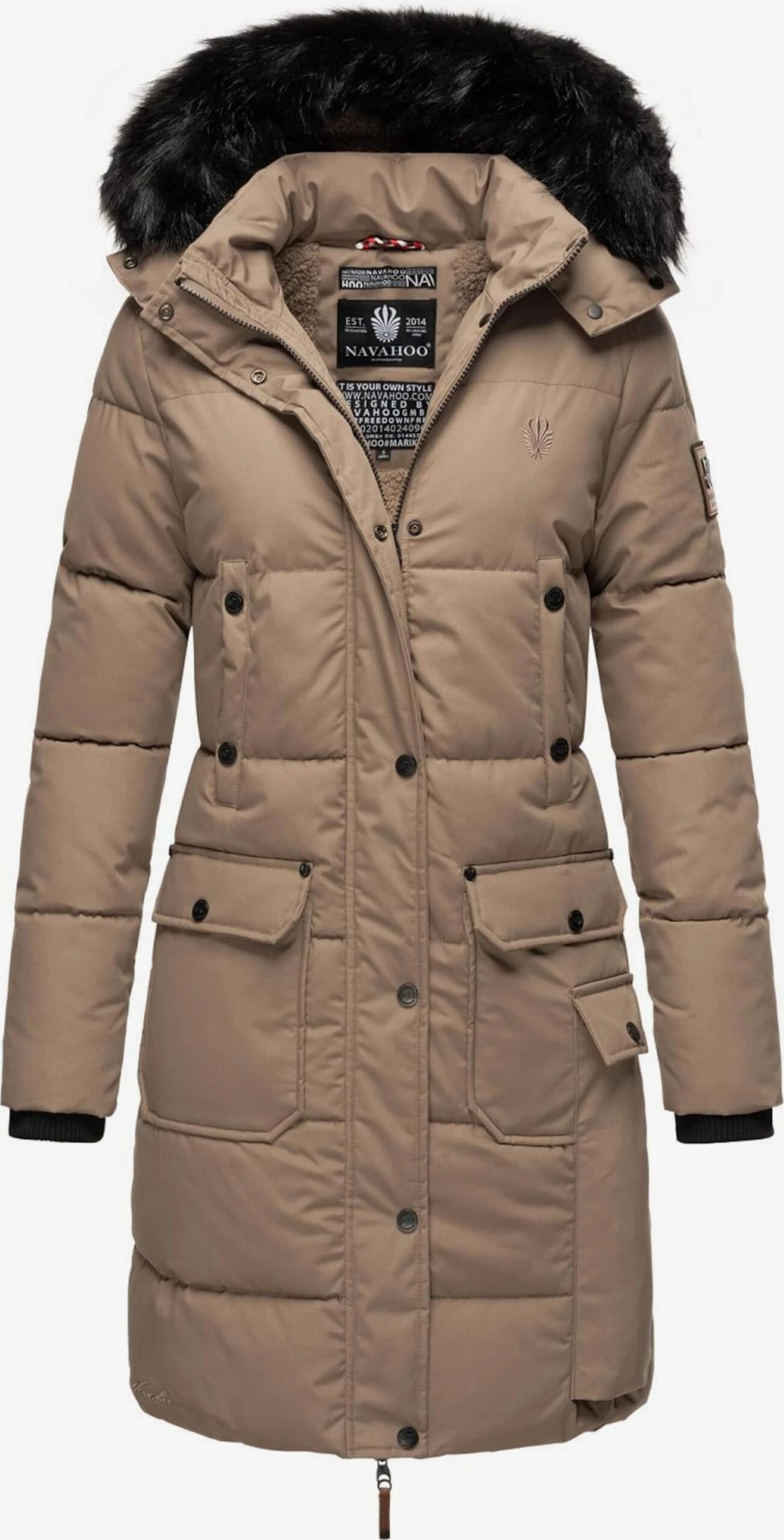 Navahoo Wintermantels Wintermantel Cosimaa Dames Chamois 3 Navahoo Wintermantels Wintermantel Cosimaa Dames Chamois