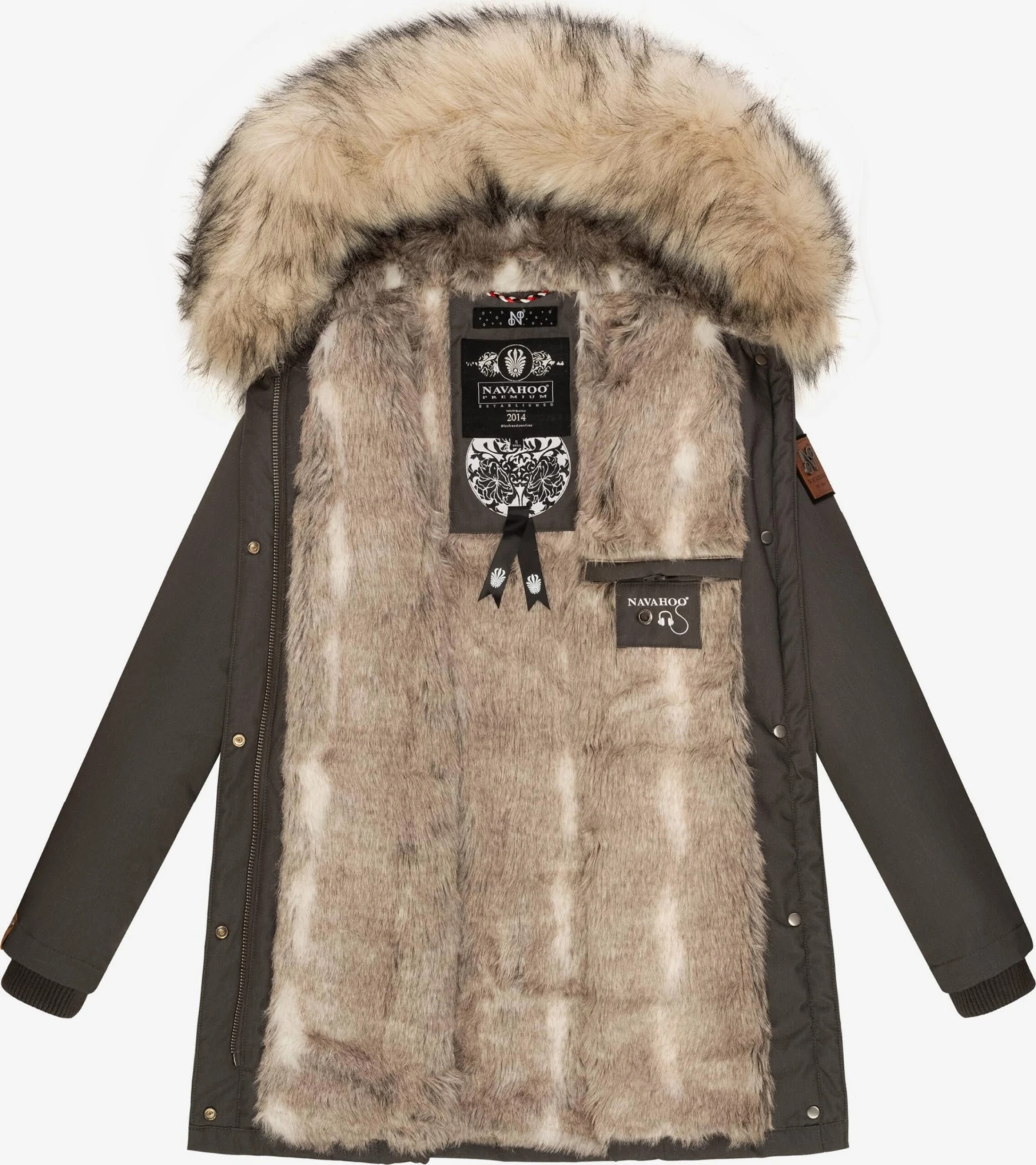 Navahoo Parkas Winterparka Cristal Dames Kaki 6 Navahoo Parkas Winterparka Cristal Dames Kaki - Afbeelding 4