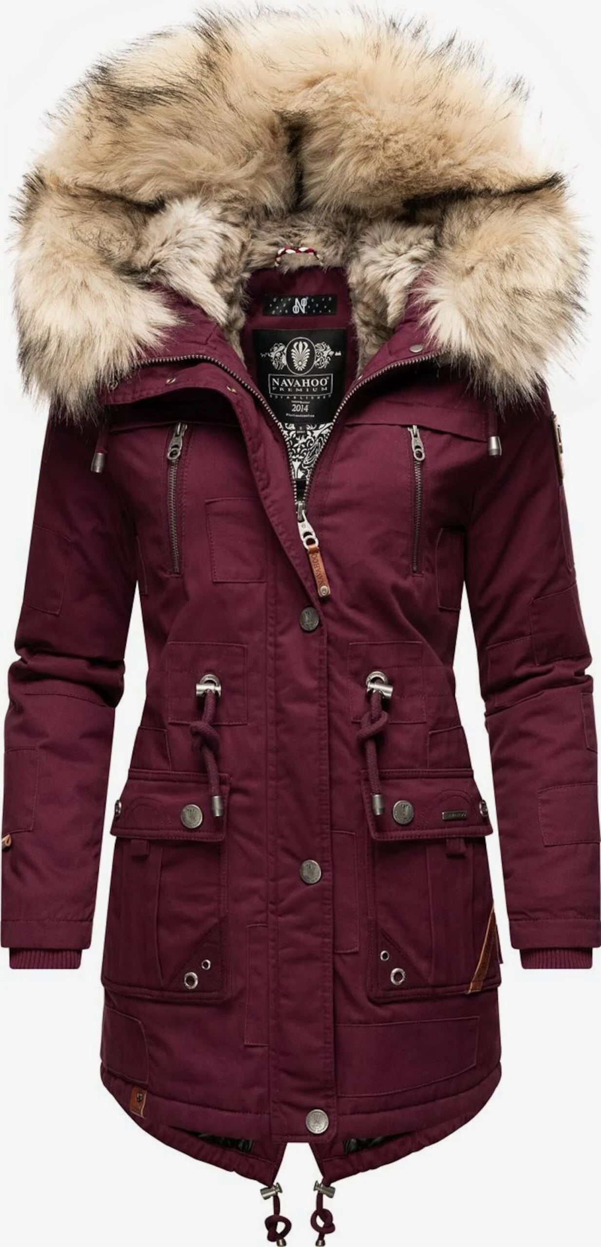 Navahoo Parkas Winterparka Honigfee Dames Bordeaux 3 Navahoo Parkas Winterparka Honigfee Dames Bordeaux