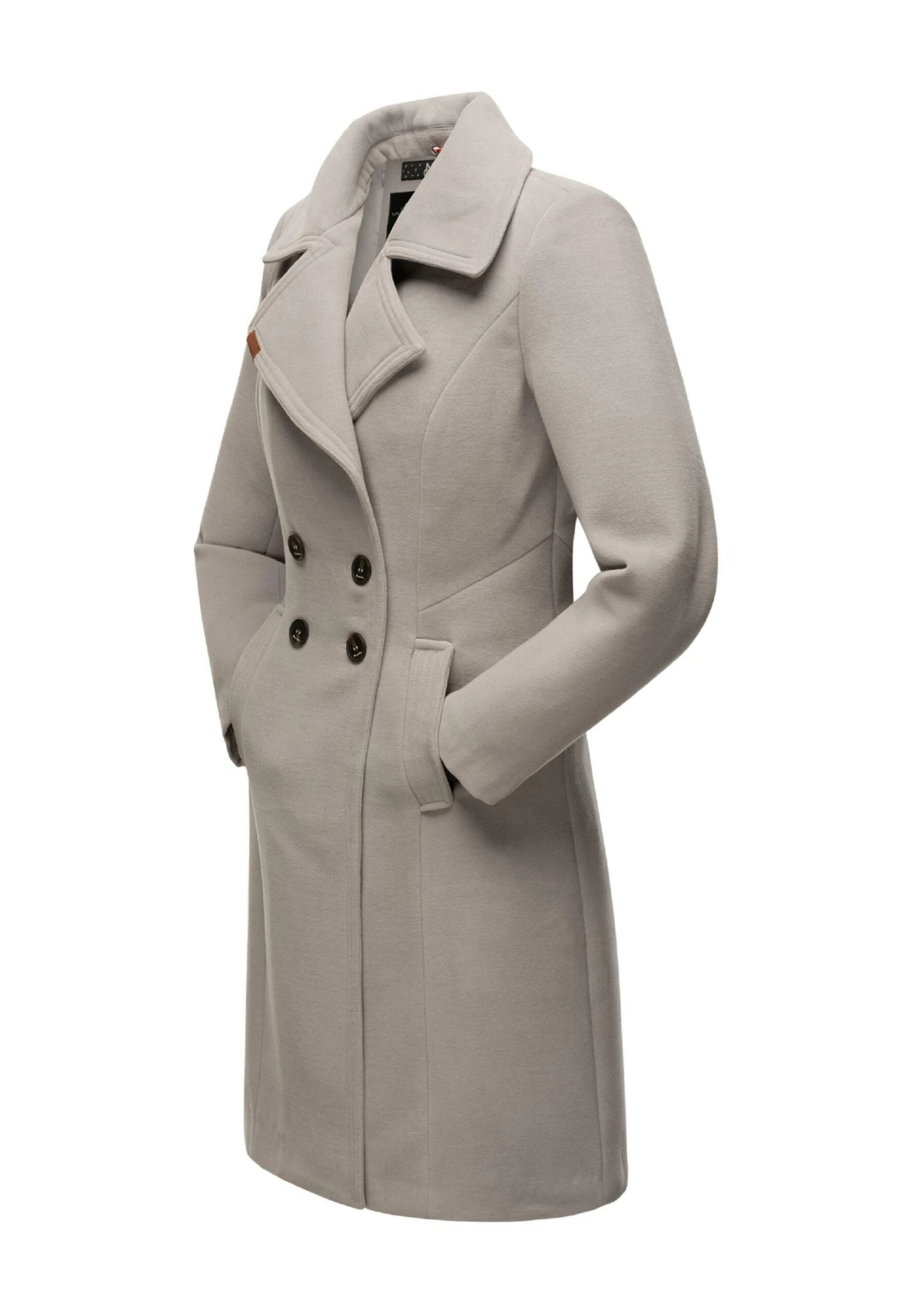 Navahoo Wooly - Halflange Jas - Zinc Grey 6 Navahoo Wooly - Halflange Jas - Zinc Grey - Afbeelding 4