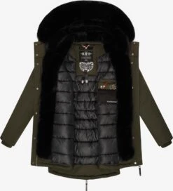 Navahoo Parkas Winterparka Sweety Deluxe Dames Kaki -Navahoo fd3f15c9f1e7d6c181183443fafab0ad