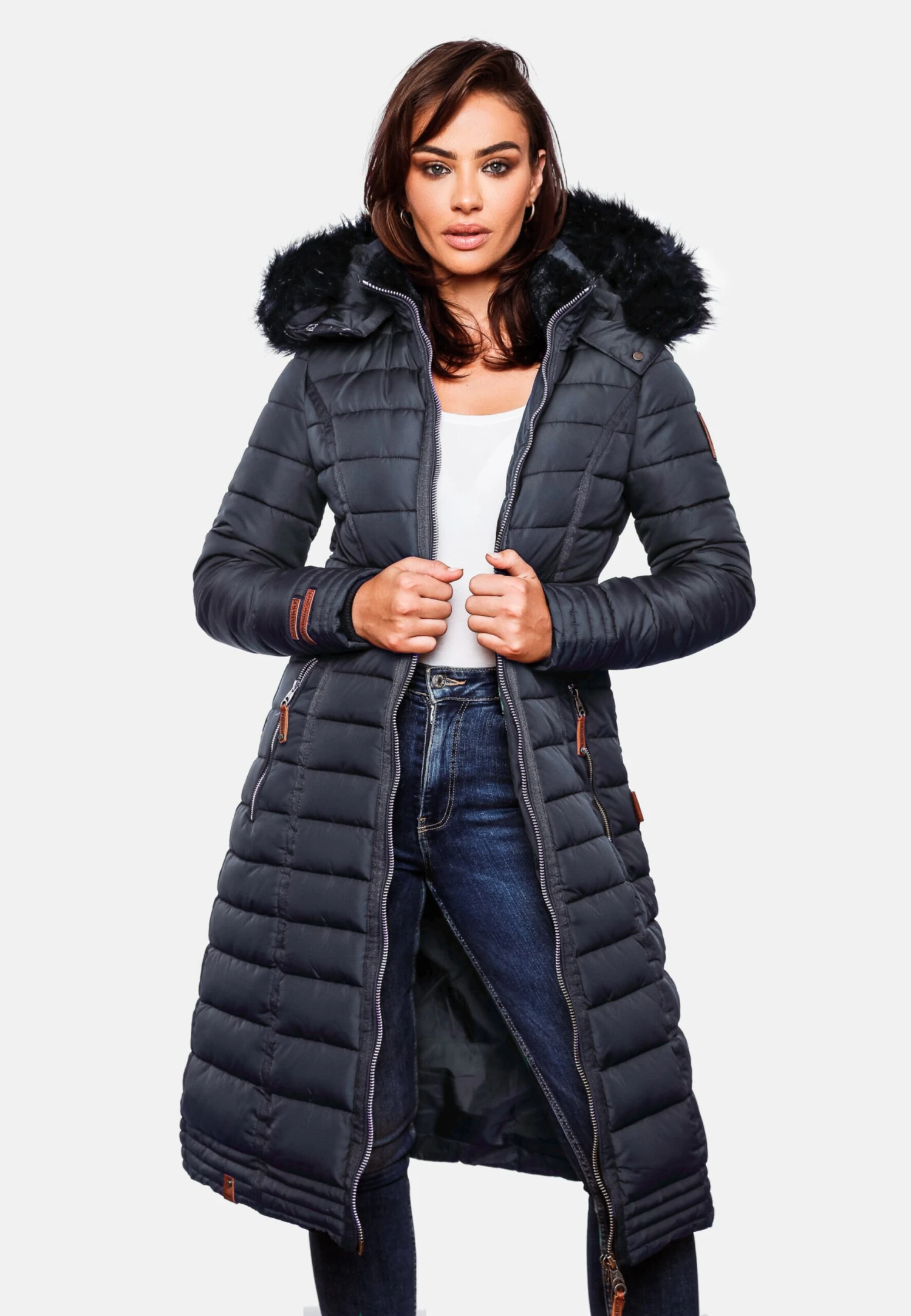 Navahoo Wintermantels Wintermantel Umay Dames Nachtblauw 10 Navahoo Wintermantels Wintermantel Umay Dames Nachtblauw - Afbeelding 8