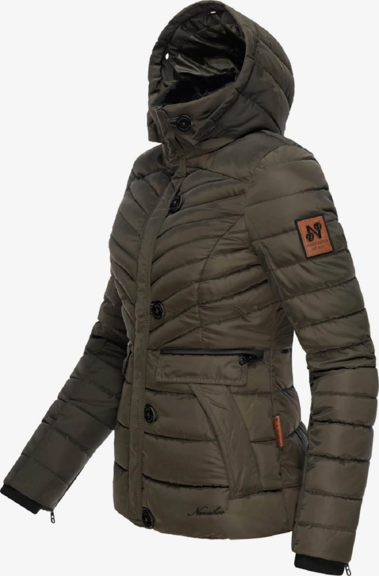 Navahoo Winterjassen Winterjas Wisteriaa Dames Kaki 6 Navahoo Winterjassen Winterjas Wisteriaa Dames Kaki - Afbeelding 4